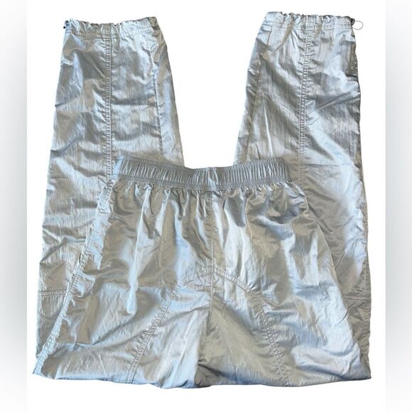Wild Fable Nylon Cargo Pants Silver Grey XXS Shiny Jogger - Picture 9 of 13